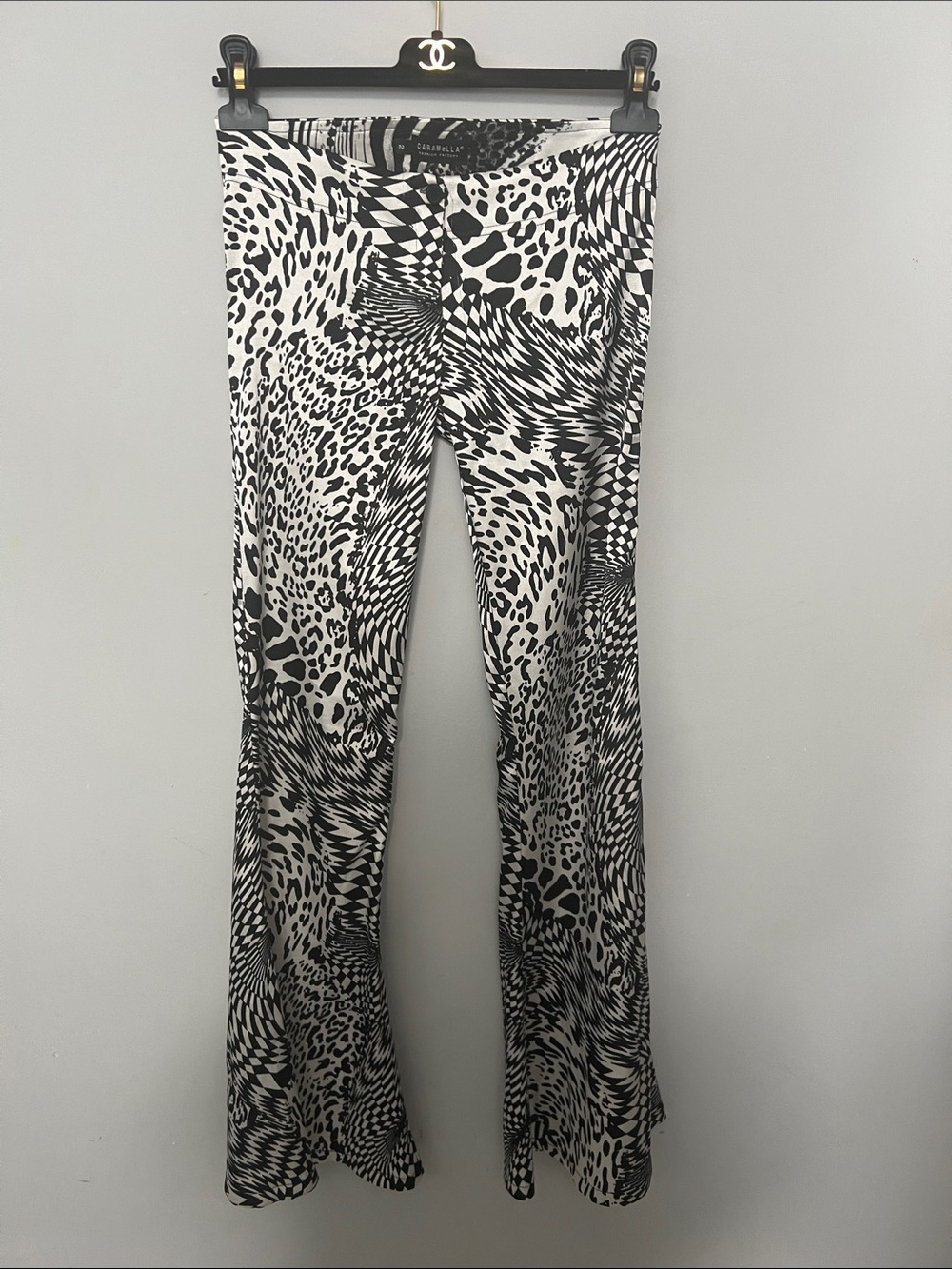 Caramella Black & White Mixed Animal Print Pants
